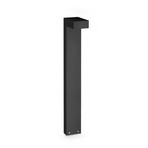 IDEAL LUX LED-väglampa Sirio, svart, höjd 80 cm, metall