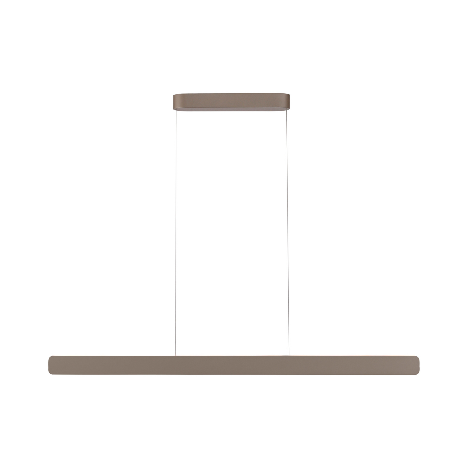 Lámpara colgante LED Q-Stretto de Paul Neuhaus, bronce, 120 cm
