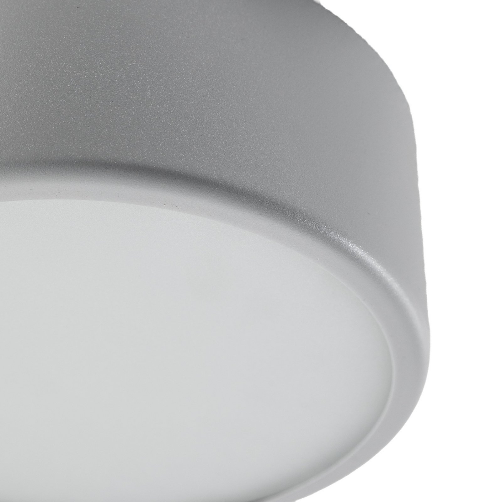 Plafonnier Cleo 200, gris, capteur, IP20, Ø 20 cm, E27 Plafonnier Cleo 200, gris, capteur, IP20, Ø 20 cm, E27