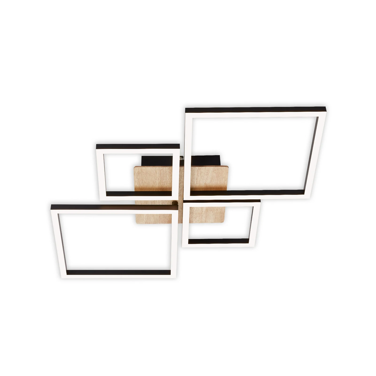 LED stropno svjetlo Frame, step dim, 4 žarulje drvo