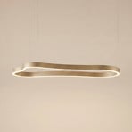 Żyrandol LED Lucande Vikali, złota, CCT, ściemniany, 90 x 45 cm