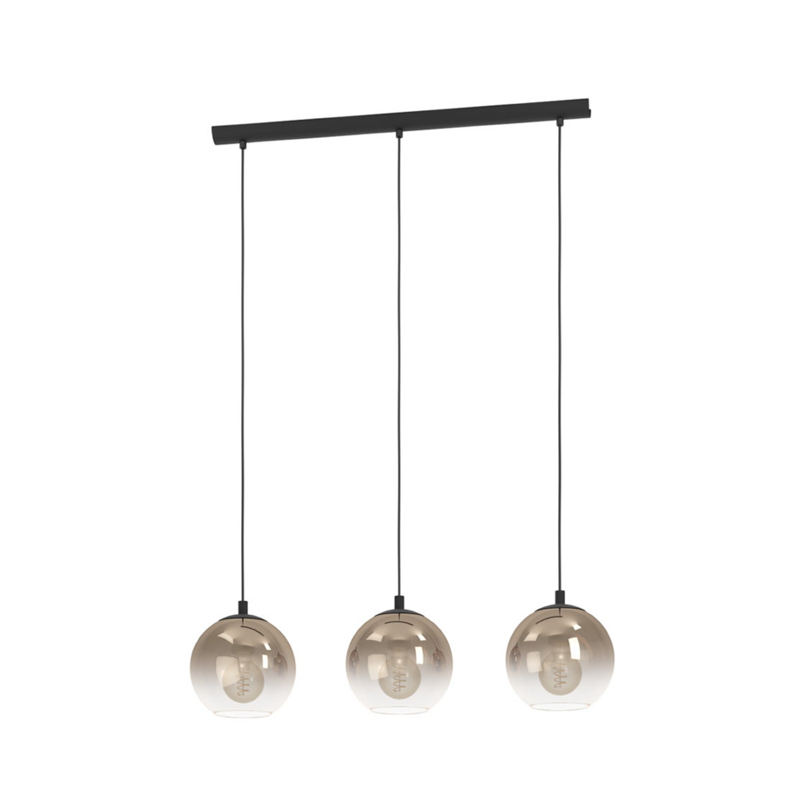 Lámpara colgante EGLO ARISCANI 1, 77 cm, 3 luces, negro/cobre Lámpara colgante EGLO ARISCANI 1, 77 cm, 3 luces, negro/cobre