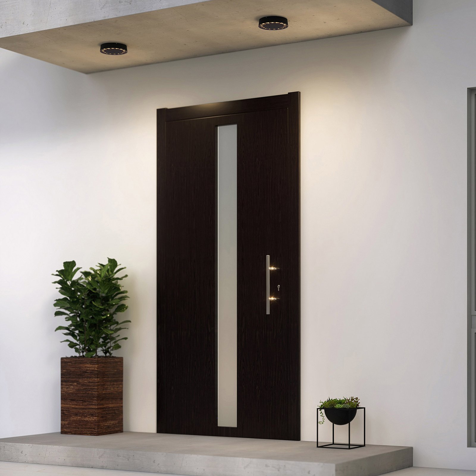 Kelissa LED Round Venkovní Stropní Lampa IP65 Black - Lucande