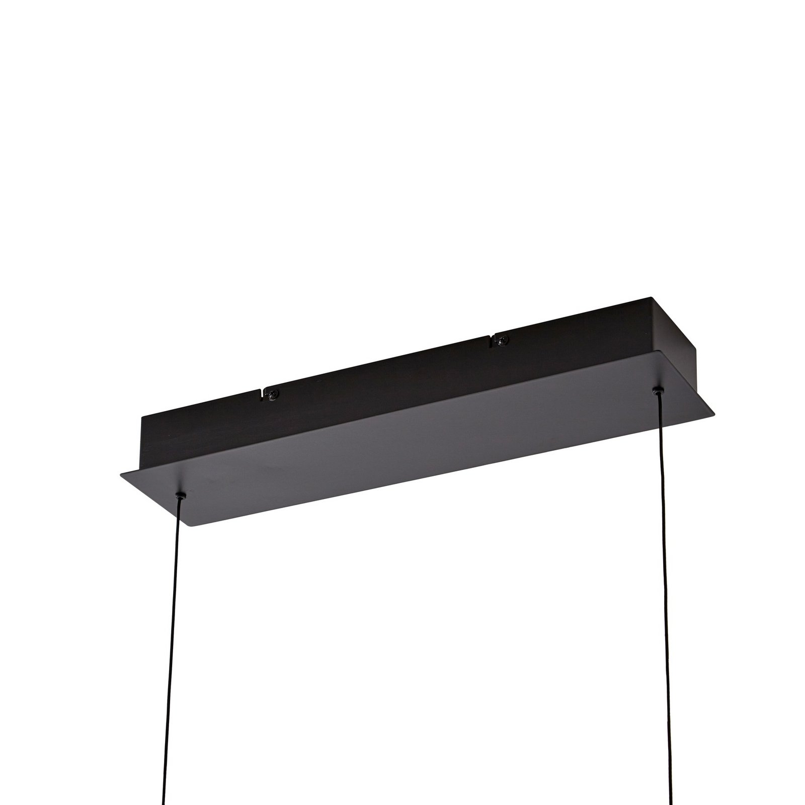 Lucande Emara LED pendant light, dark wood, oak, CCT