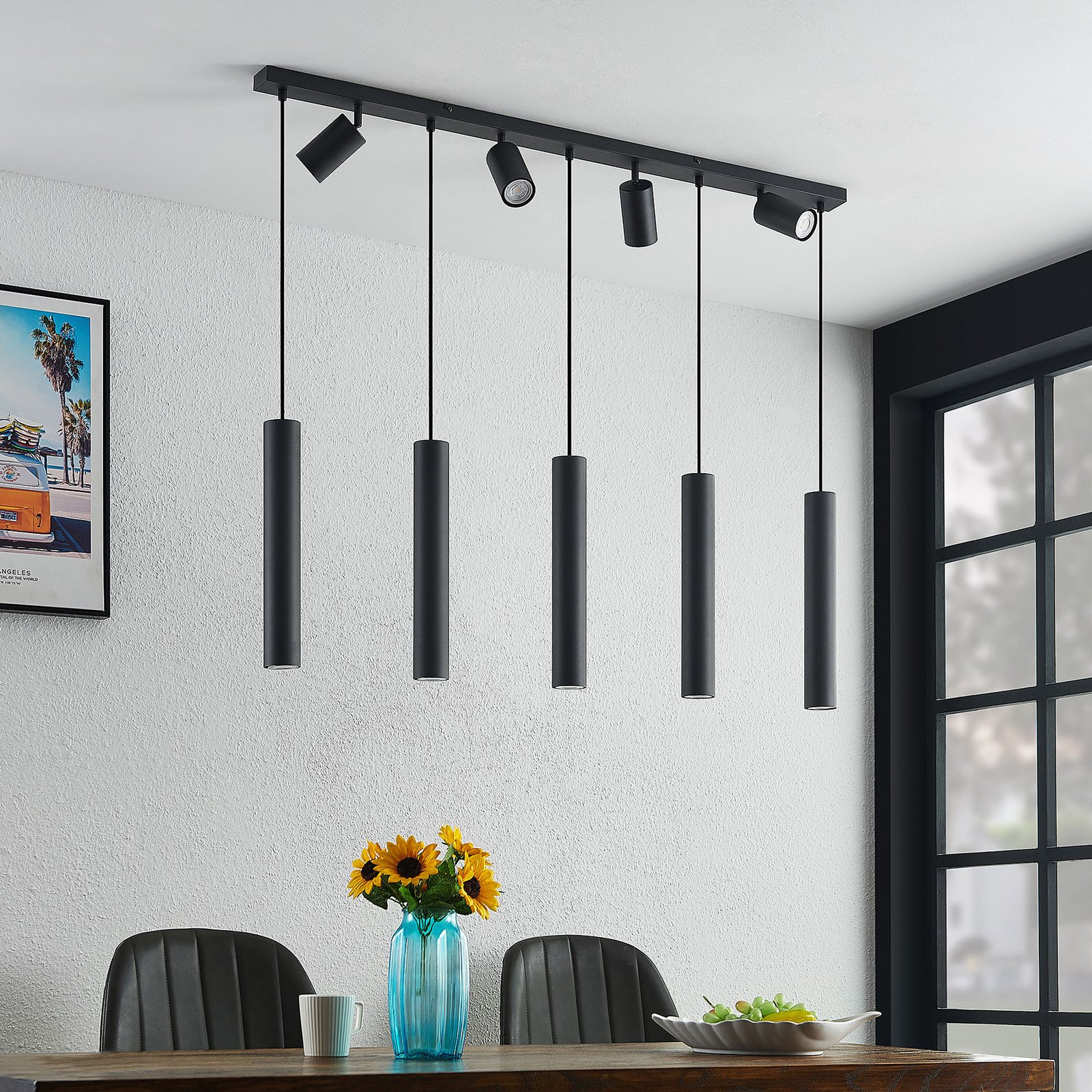 Sanad Pendant L116 Sand Black - Lindby