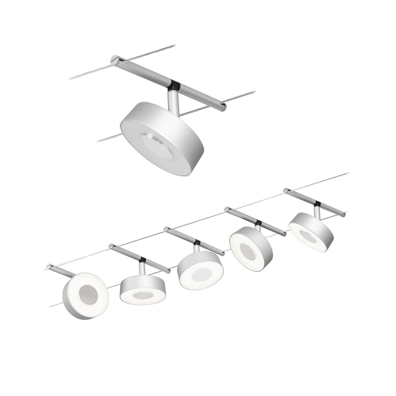 Paulmann Circle LED cable lighting 5-bulb complete | Lights.co.uk