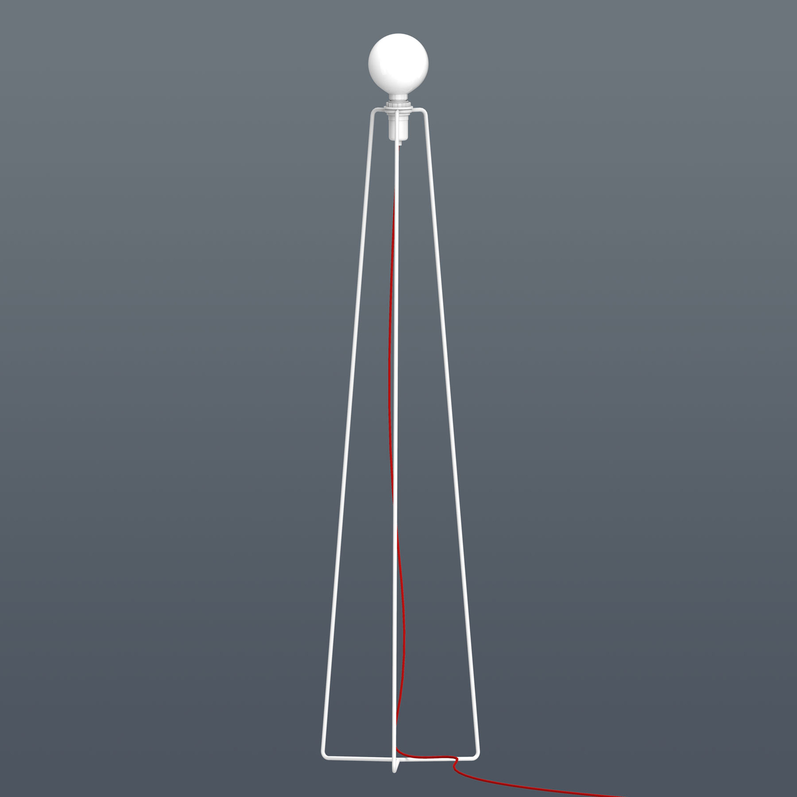 GRUPA Model M3 lampadaire LED blanc, câble rouge