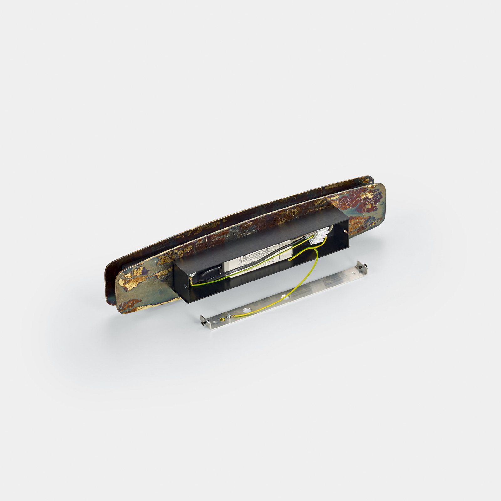"Quitani" LED sieninis šviestuvas "Persida", smūginis metalas, aukso