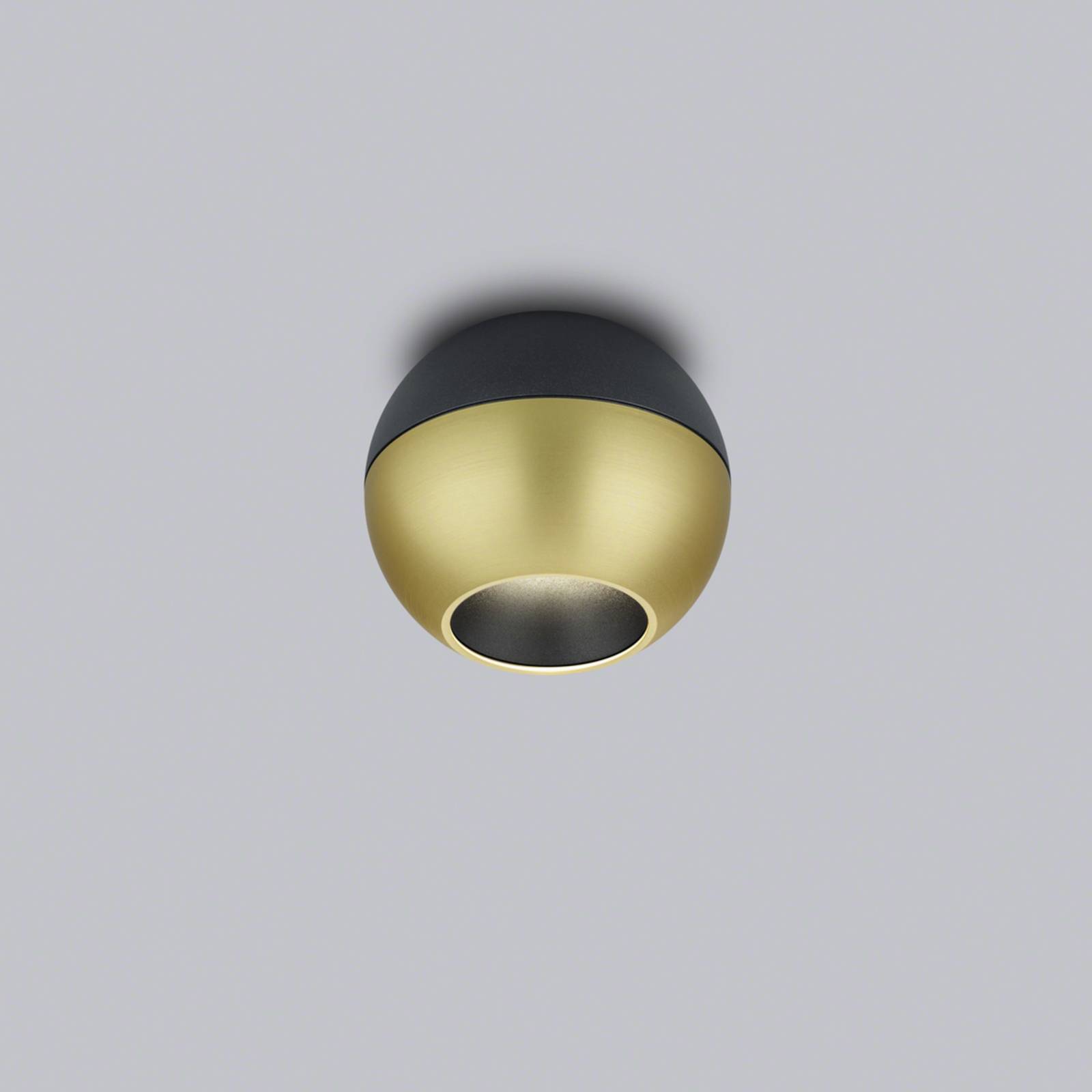 Helestra Eto LED-loftspot Ø10cm 927 guld-sort