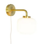Arp Wandleuchte Ø15 Opal/Brass - DybergLarsen