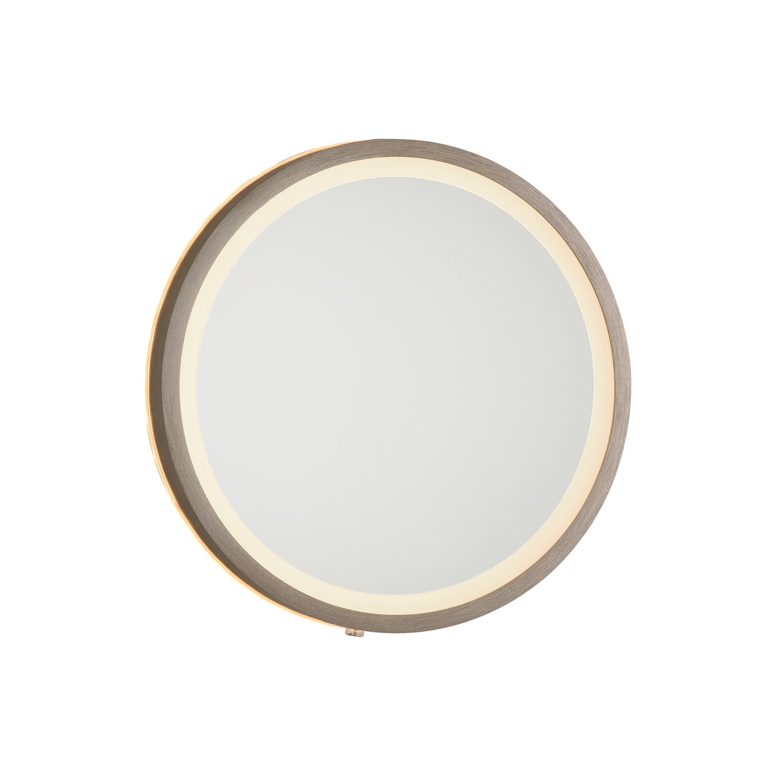 VIDRO LED wall mirror, bronze, Ø 26 cm, power bank, switch
