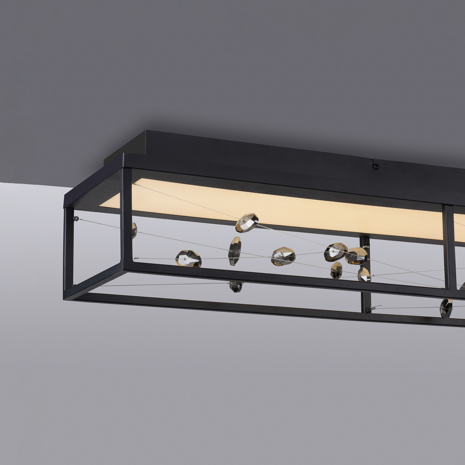 LED lubų šviestuvas „SKINA“, juodos spalvos, 112 cm, CCT, reguliuojamas, su LED lubų šviestuvas „SKINA“, juodos spalvos, 112 cm, CCT, reguliuojamas, su