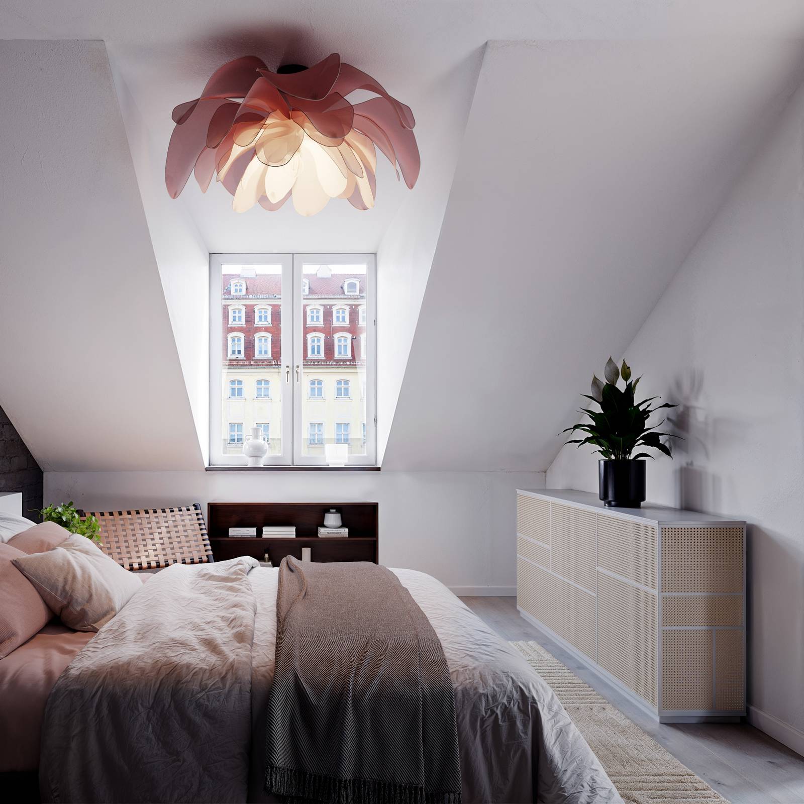 By Rydens Deckenleuchte Lou Lou, rosa, Ø 80 cm, Textil günstig online kaufen