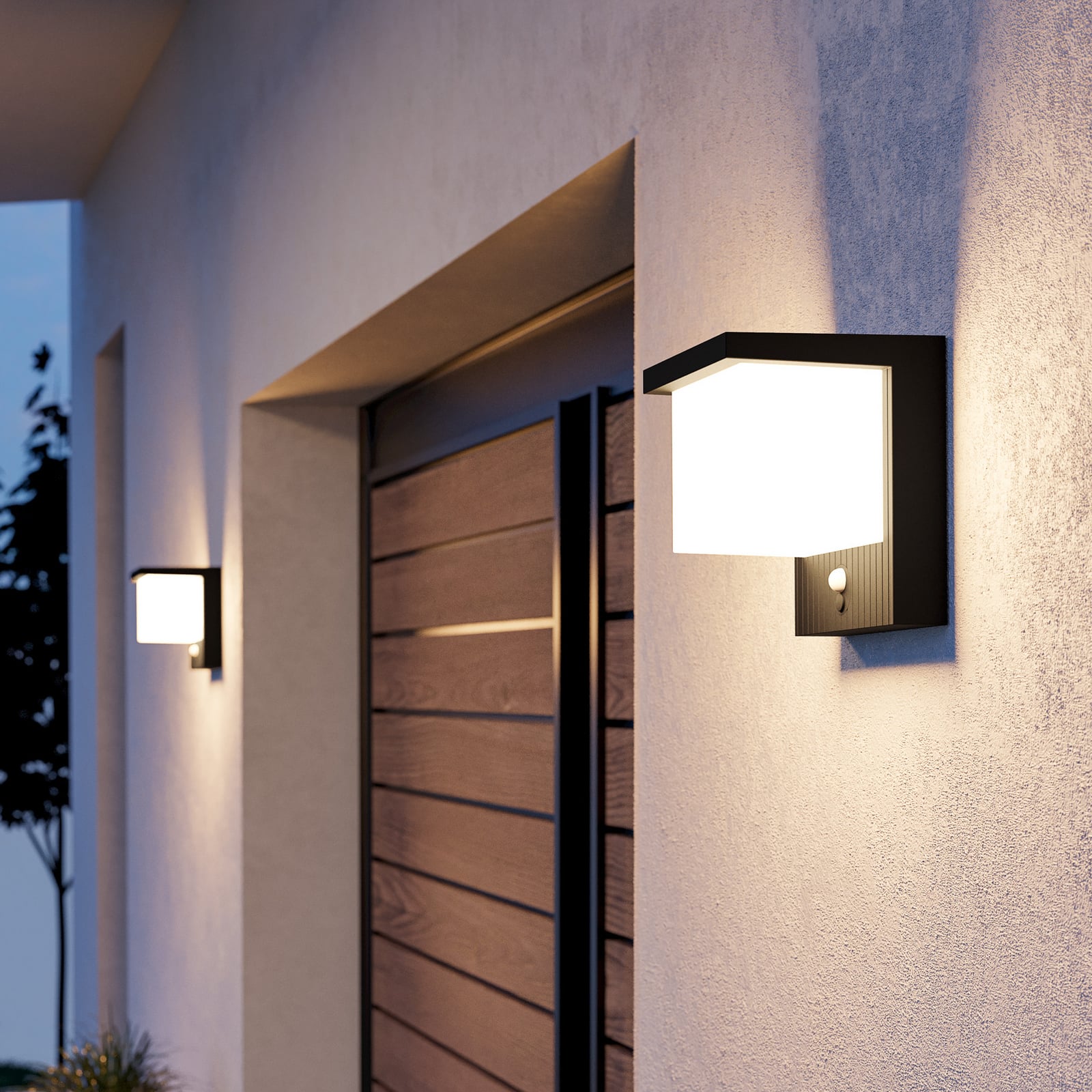 LED-välisvalgust Frigento must, kõrgus 15 cm, andur