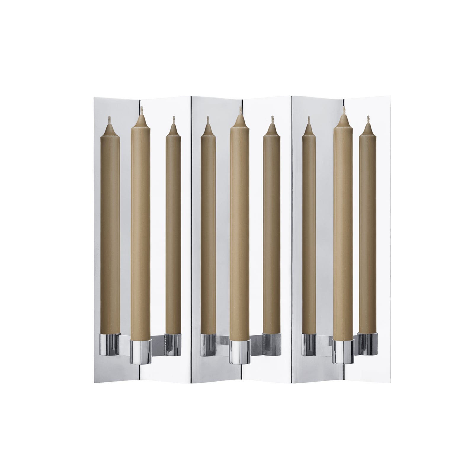 Eddy Wand-Kerzenleuchter, poliert, 3-flammig - ferm LIVING