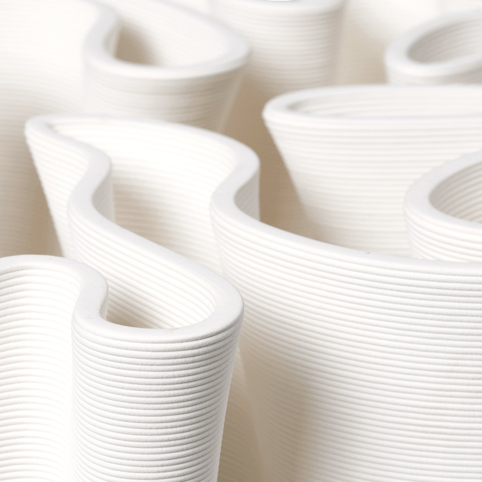 Dedali Vase, weiß, Höhe 50 cm, Steingut - ferm LIVING