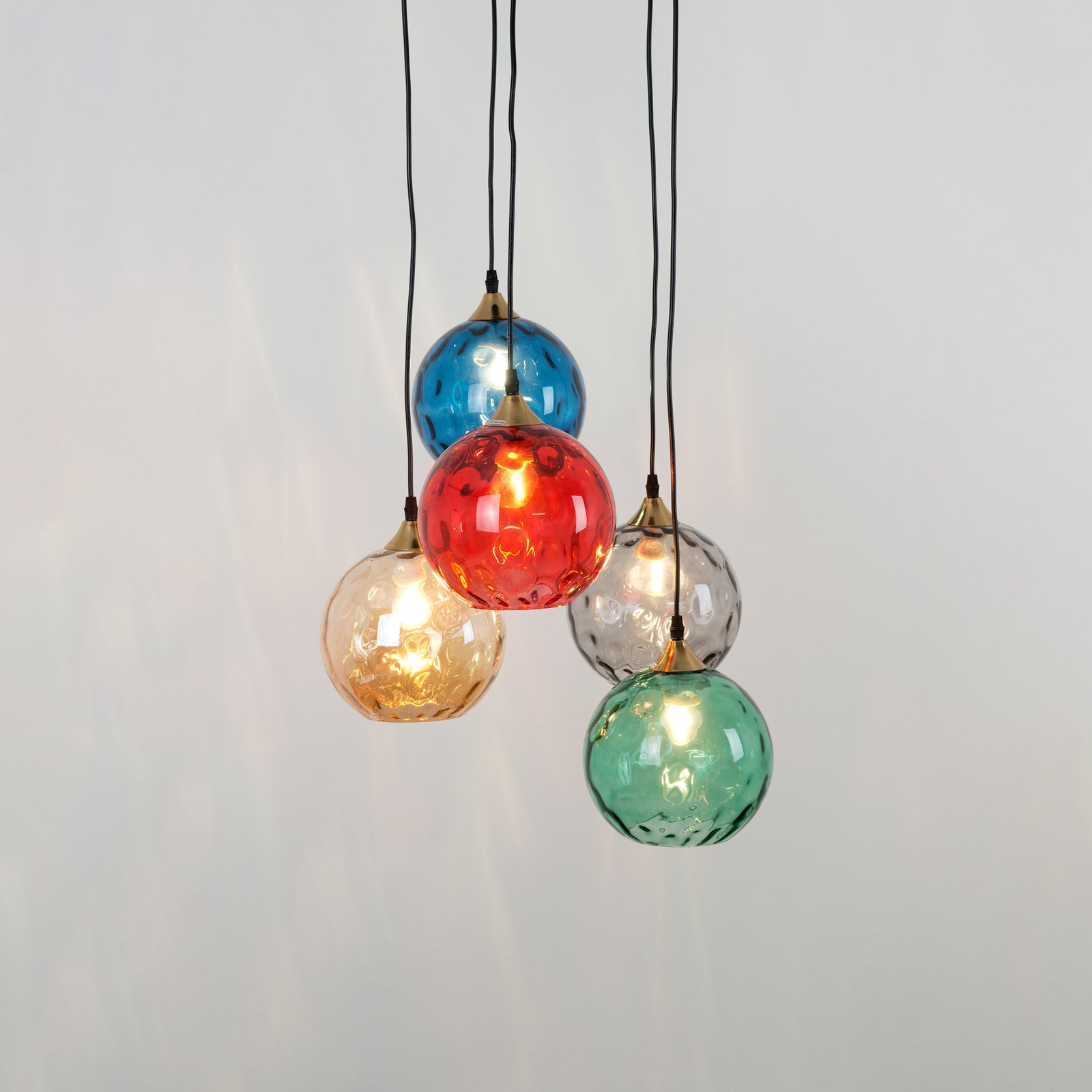 La Spezia pendant light 5-bulb multicoloured