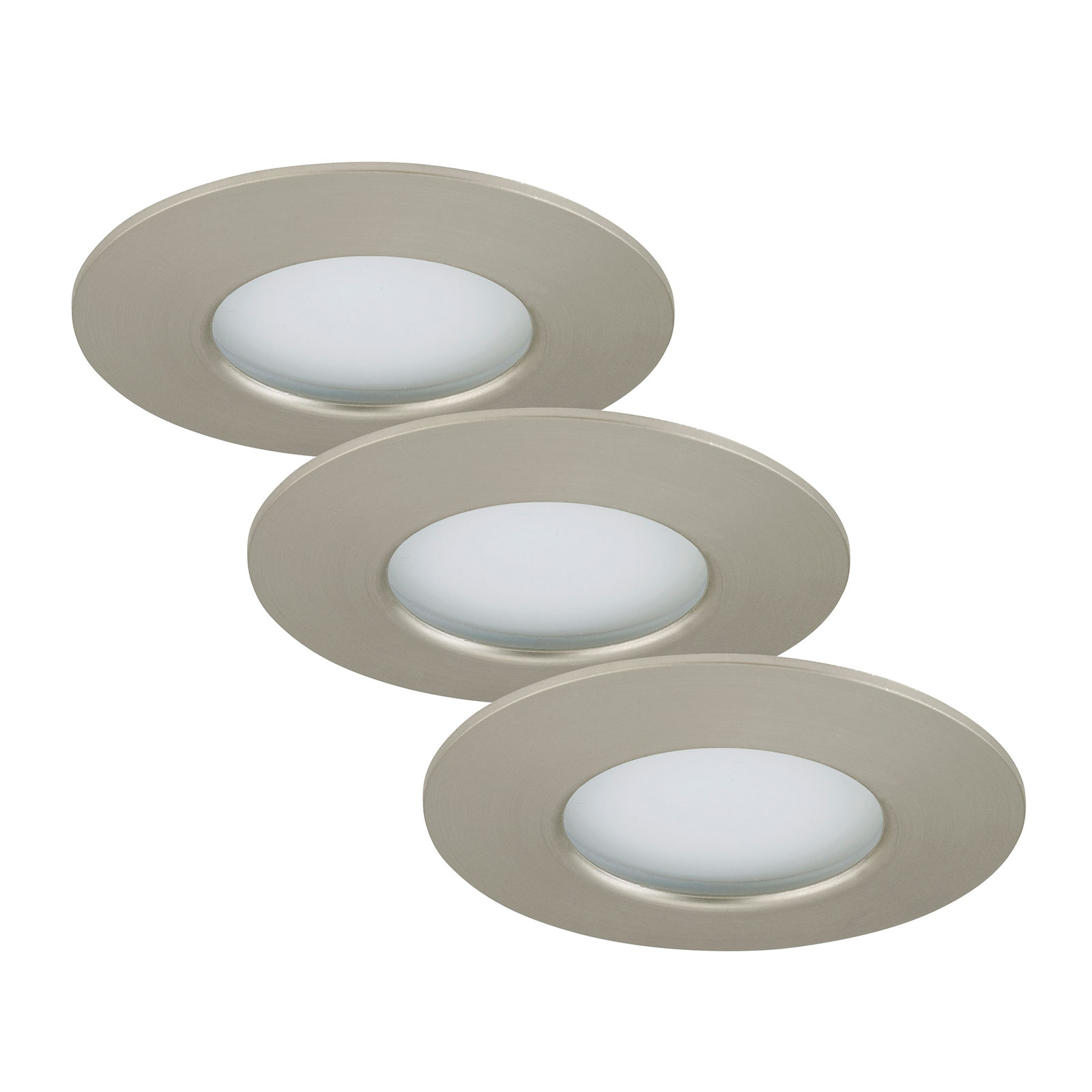 LED-Einbauleuchte Attach Dim, IP44, 3er-Set