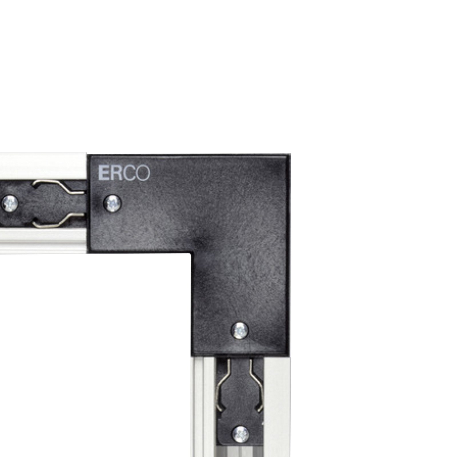 ERCO 3-circuit corner connector, PE inside, black