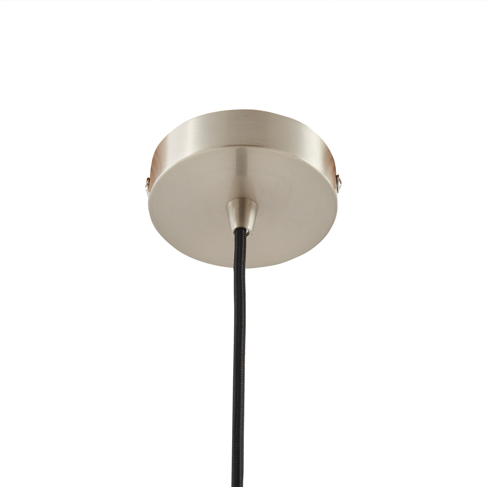 Lindby pendant light Laylan, nickel/white, Ø 36 cm, metal