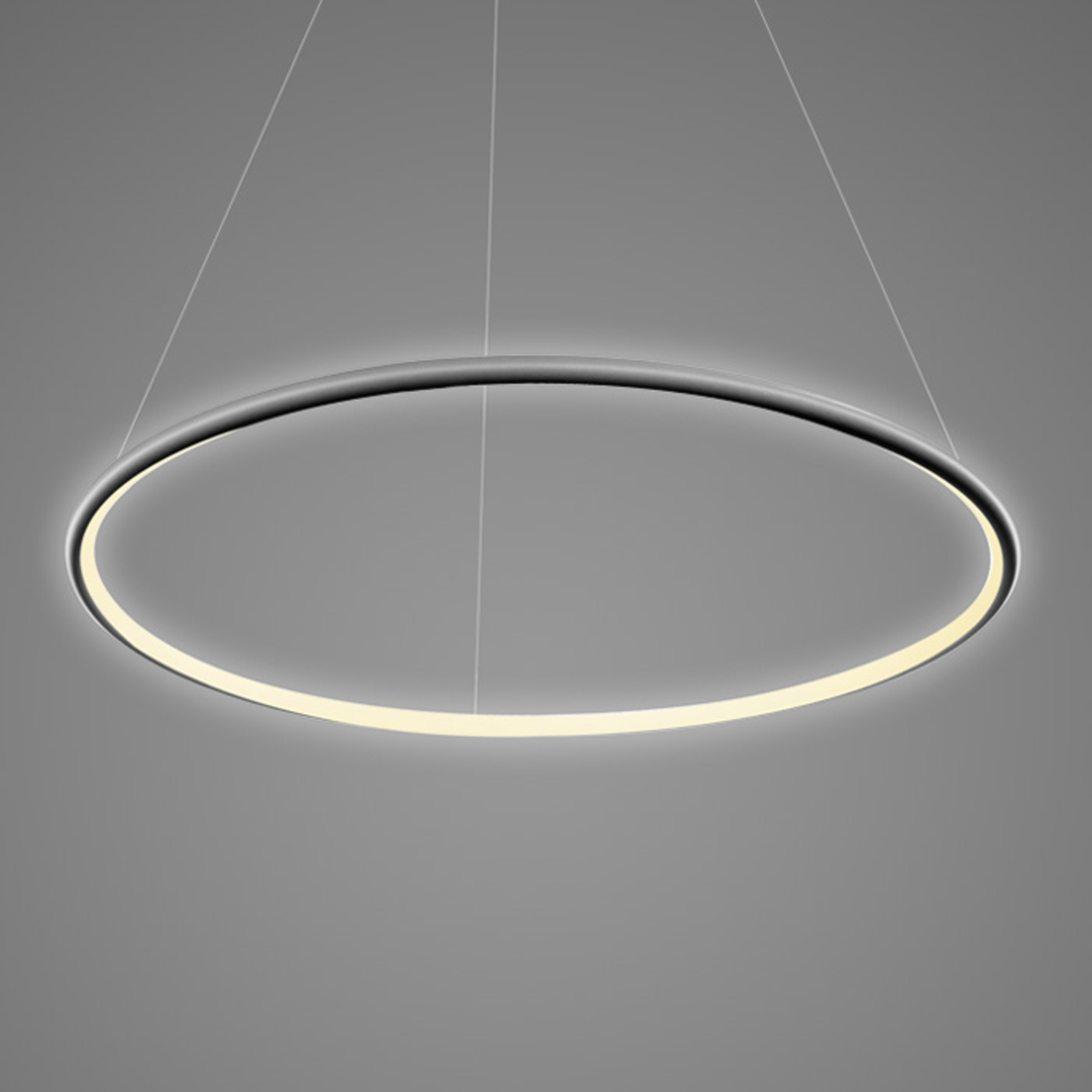 ALTAVOLA DESIGN LA073 hanging light 1-bulb Ø 80 cm black 3,000 K, for Living / Dining Room, aluminium, silicone, 43 W, energy efficiency: A