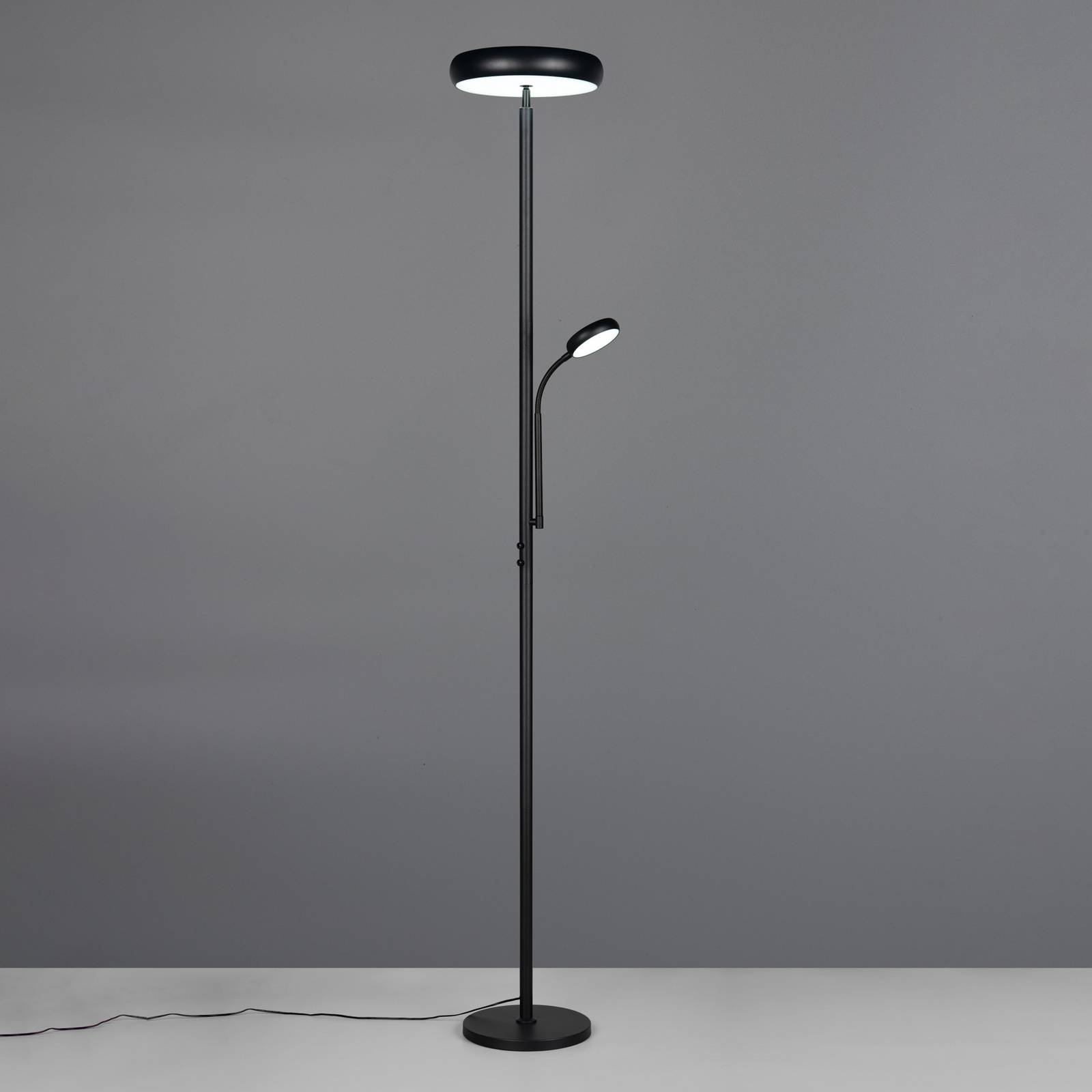 LED-Stehleuchte Palermo, schwarz matt, Fernbedienung, Memory günstig online kaufen