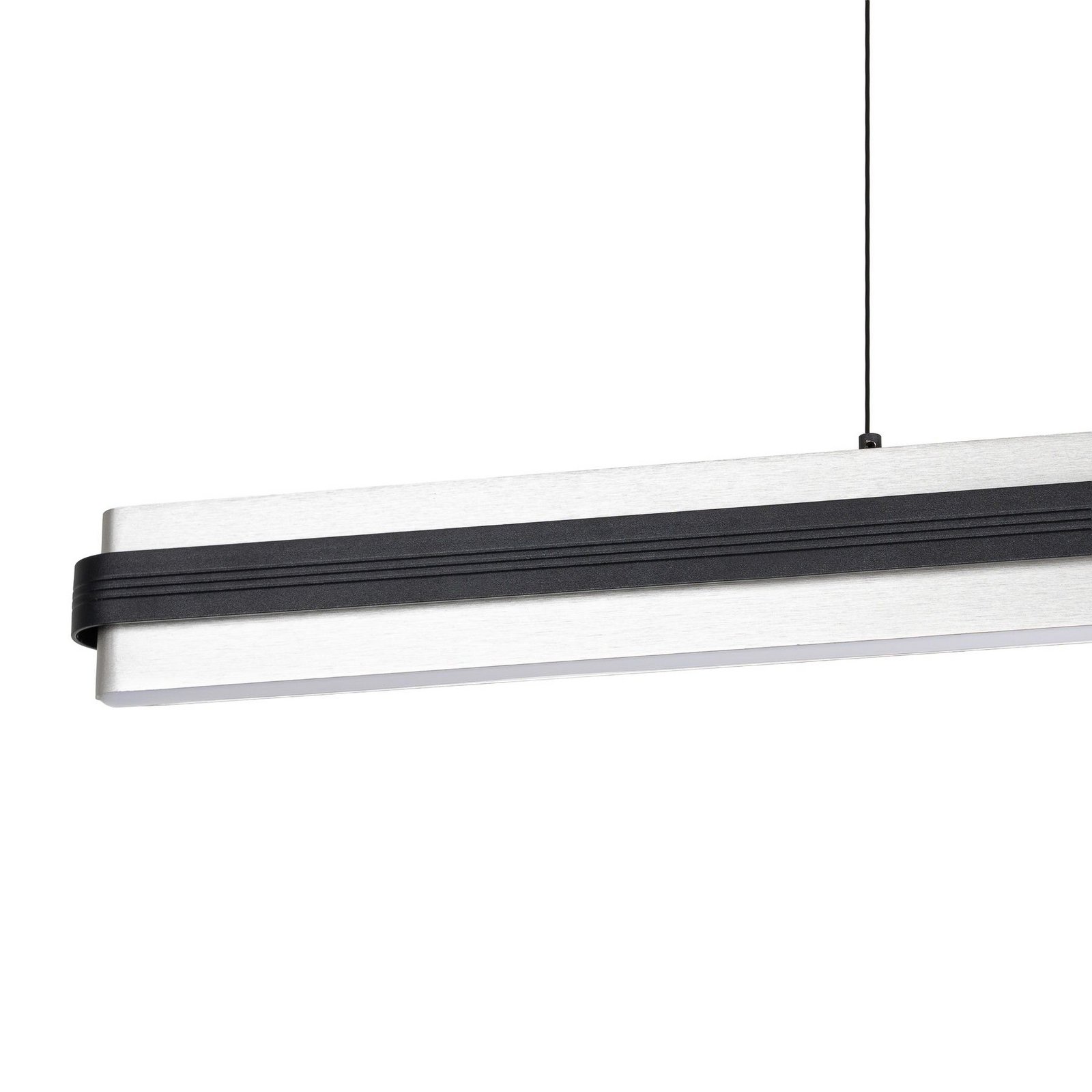 Tarnin LED hanglamp, zwart/nikkel, 98 cm - Lucande Tarnin LED hanglamp, zwart/nikkel, 98 cm - Lucande