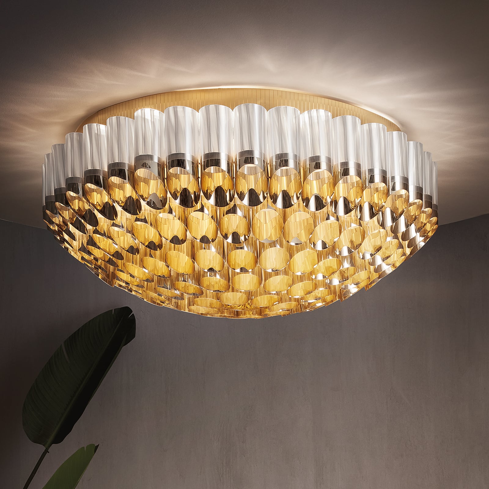 Plafón Odeon Ceiling, dorado, Ø 102 cm - Slamp