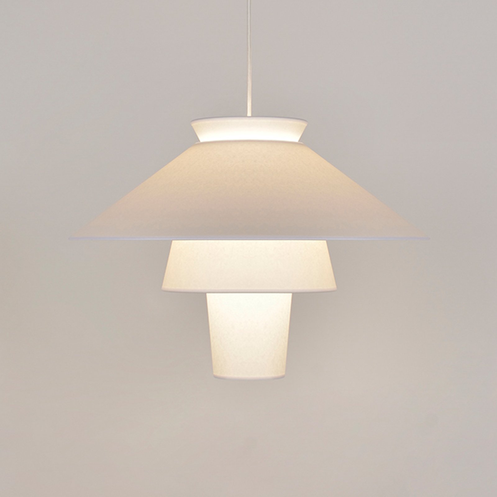 Ruche Hängeleuchte, Ø 58 cm, weiß - MARKET SET Ruche Hängeleuchte, Ø 58 cm, weiß - MARKET SET