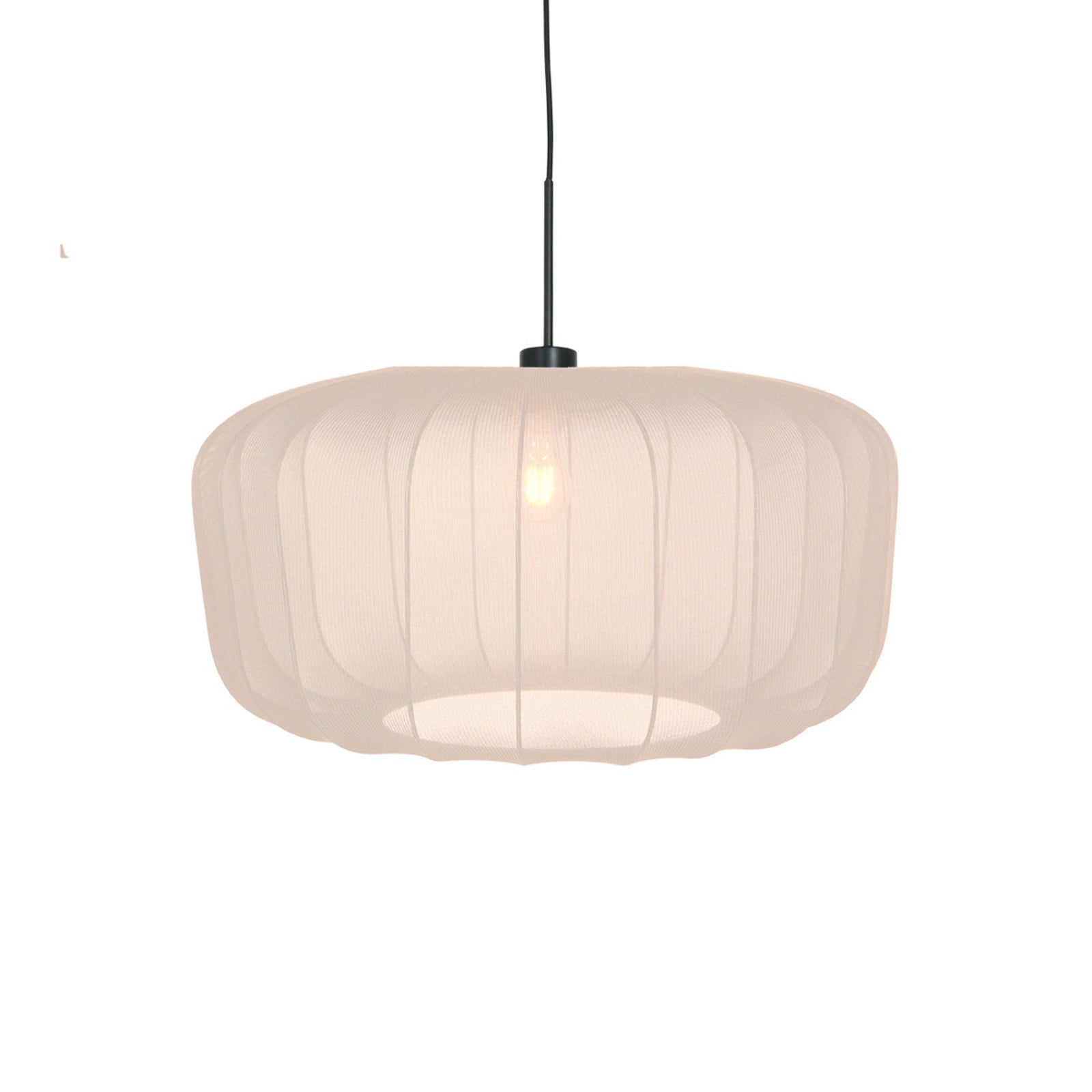 Steinhauer Lampă suspendată Sparkled Light nylon crem Ø 60 cm E27 - Camera de zi / sufragerie - Modern - cremă - Țesătură / Textil