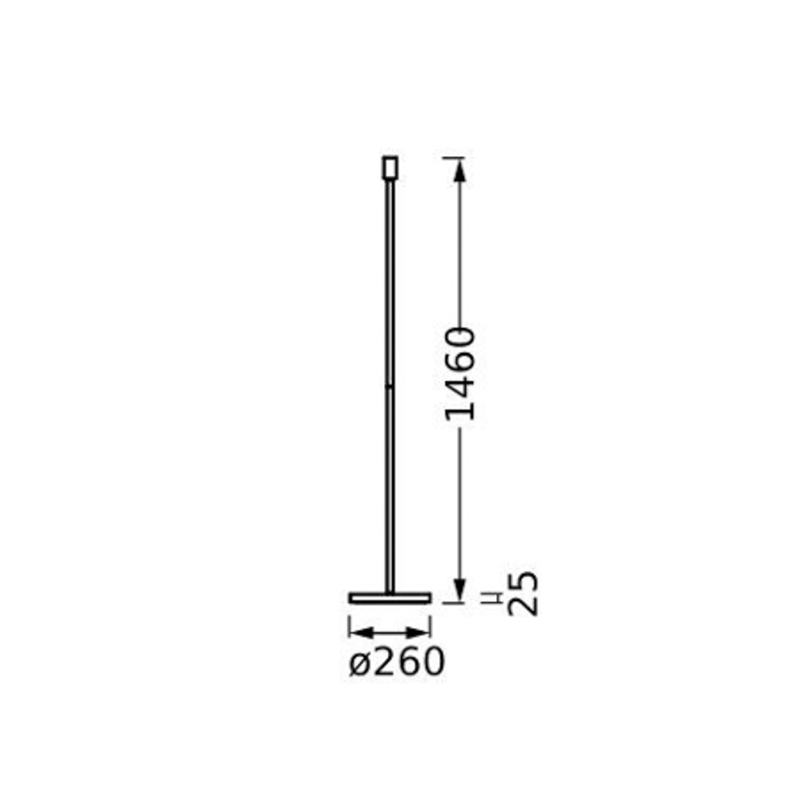 LEDVANCE lattiavalaisin Decor Stick E27, korkeus 146cm, tummanharmaa