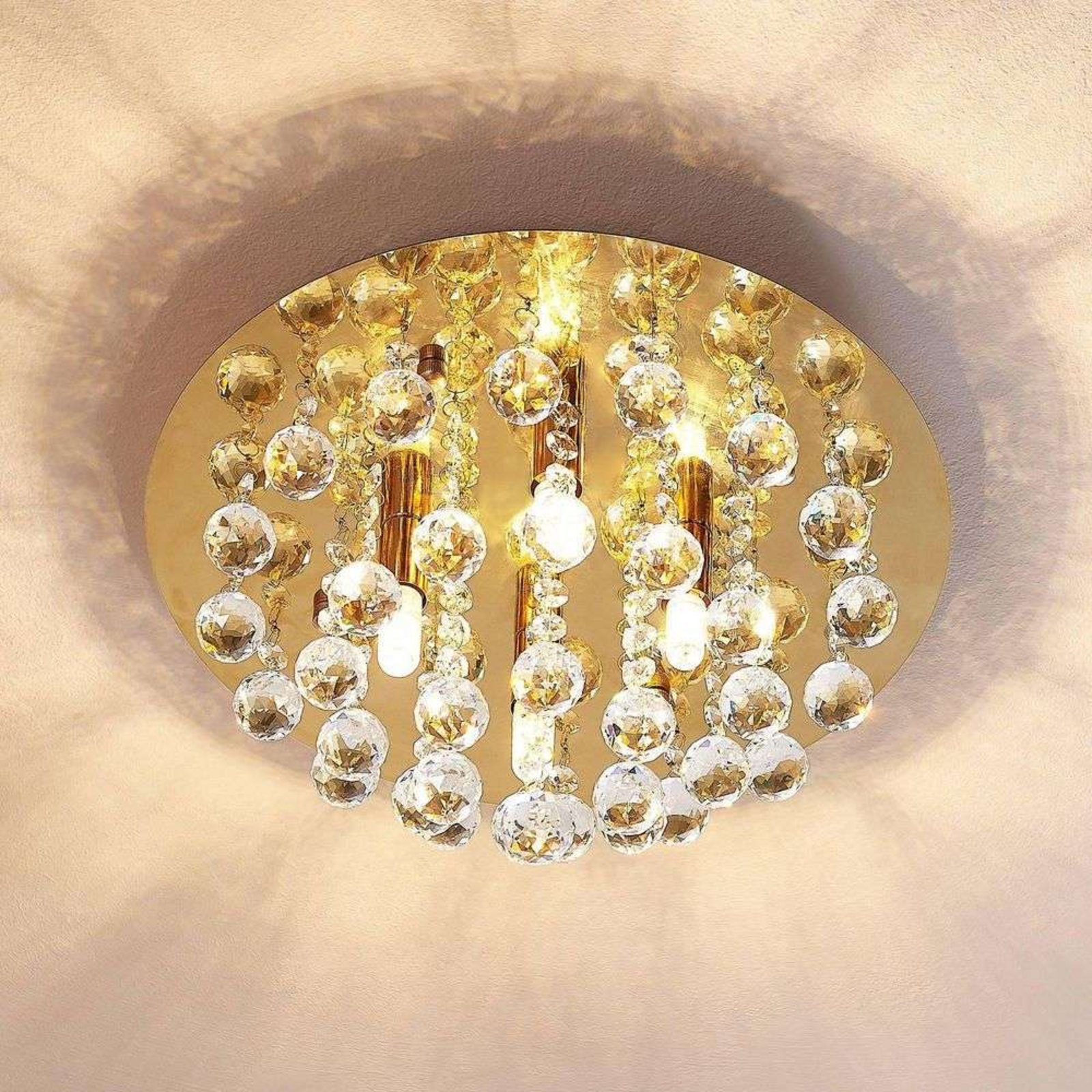 Gillion 4 Plafonieră Crystal/Gold - Lindby