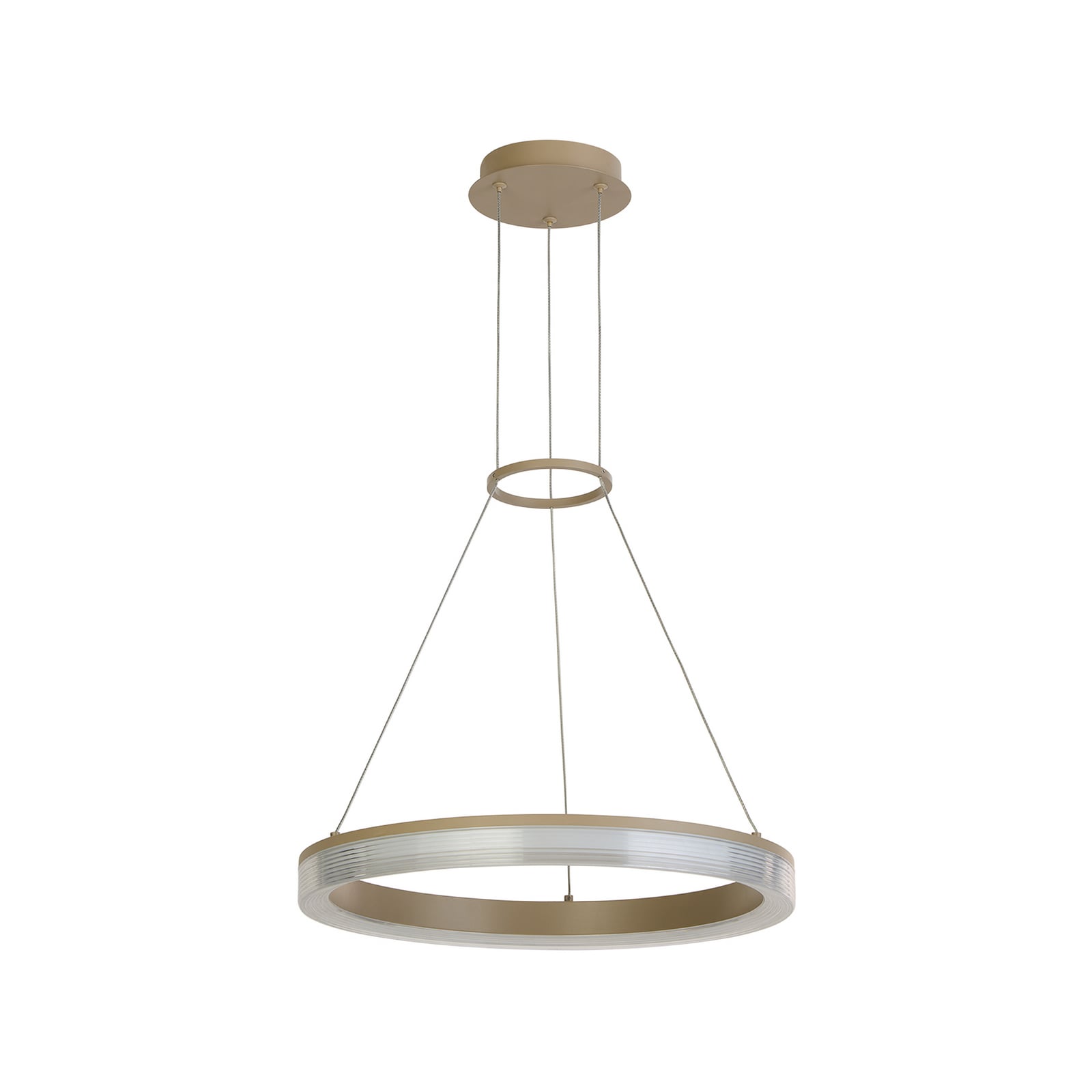 LED-Hängeleuchte Lumen Rings 1-fl. sand, CCT, Eisen, dimmbar LED-Hängeleuchte Lumen Rings 1-fl. sand, CCT, Eisen, dimmbar