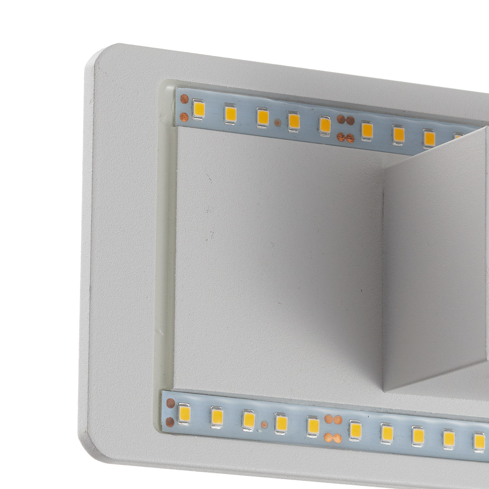 Zig Zag LED wall light, white, width 29 cm