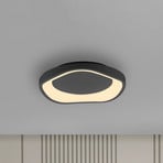 LED lubų šviestuvas „MONTA“, juodos spalvos, skersmuo 40 cm, metalinis,
