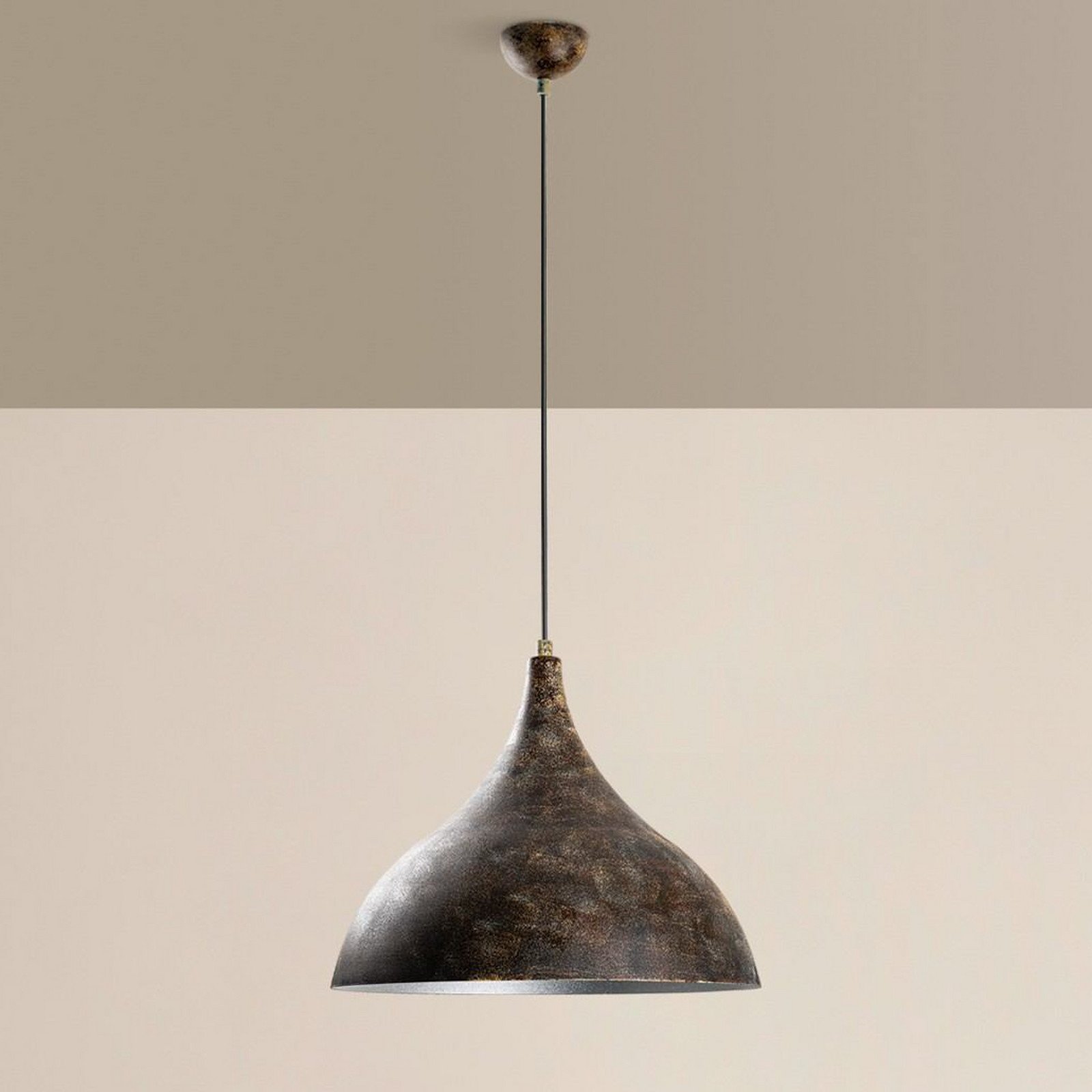 Opviq Lampă suspendată Bitlislim maro antic Ø 41 cm metal E27 - Camera de zi / sufragerie - Casă de țară / Rustic