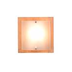 Pali fali lámpa, világos fa/fehér, magasság 25 cm