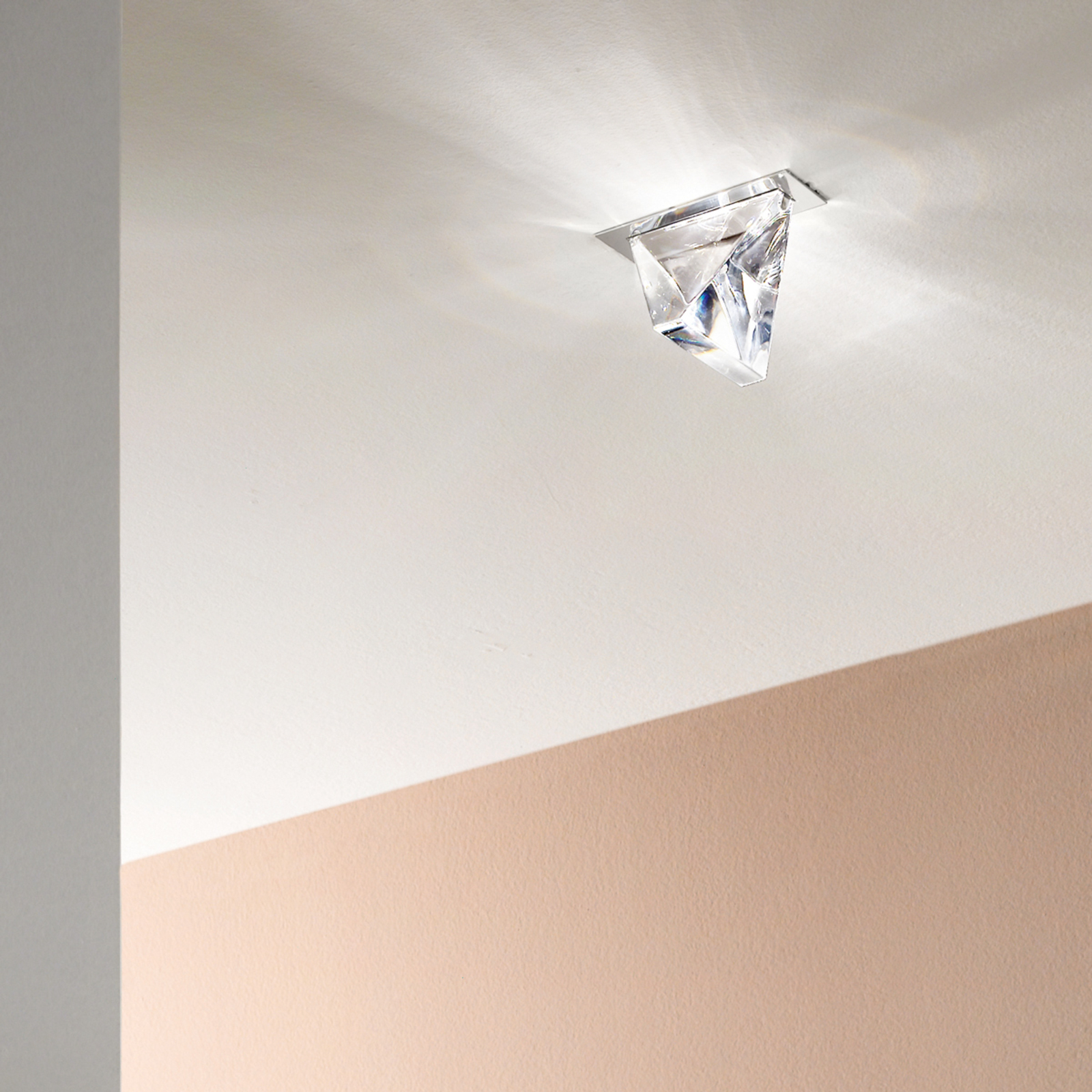 "Fabbian Tripla" - LED įleidžiamas lubų šviestuvas, aliuminis