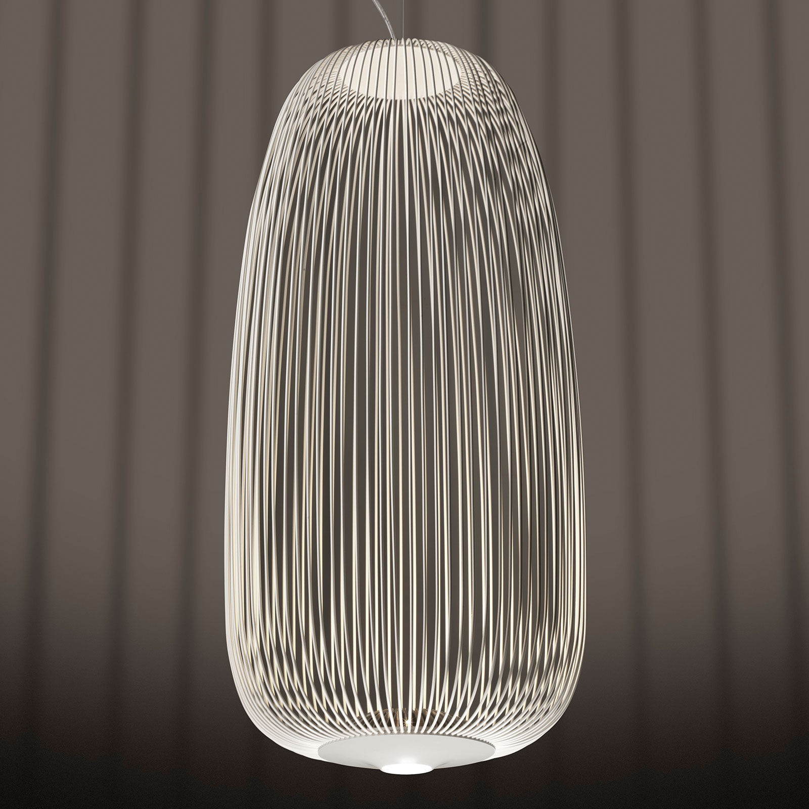Foscarini Spokes 1 lampa wisząca LED biała