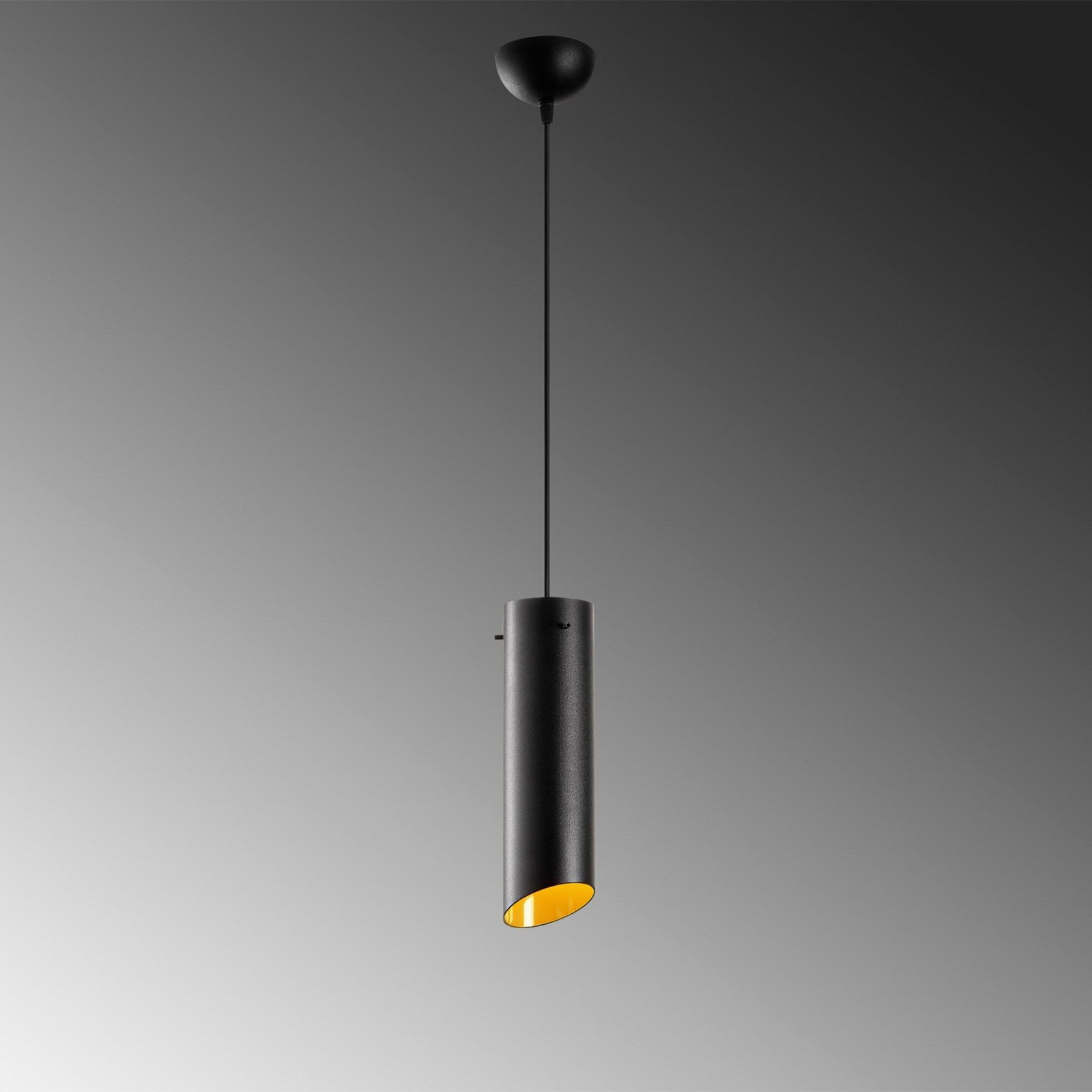 Sivani MR-976 hanglamp, zwart, metaal, Ø 8 cm