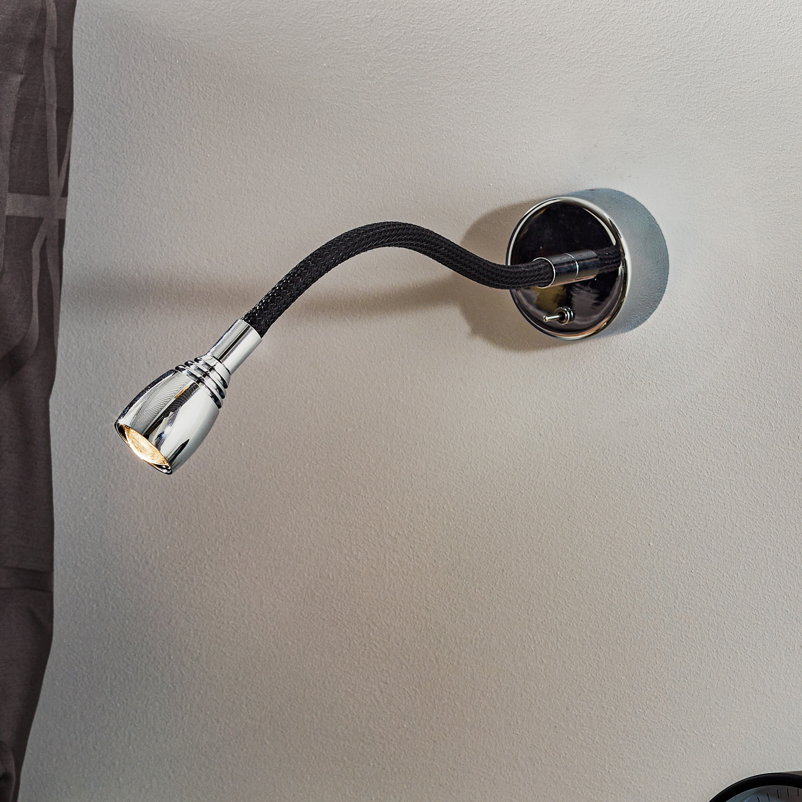 Baulmann 64.361 LED-Wandlampe Flexarm mit Textil