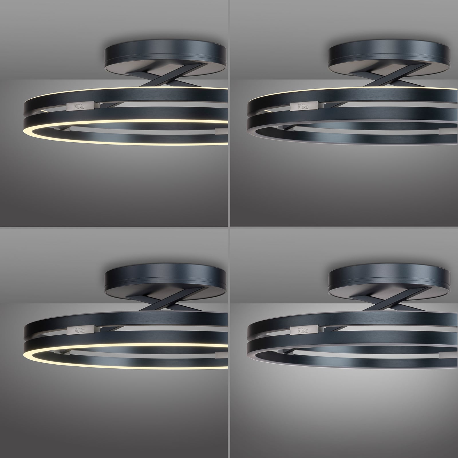 Loop LED-Deckenleuchte, mystic grey, Ø 60 cm, CCT - PURE Loop LED-Deckenleuchte, mystic grey, Ø 60 cm, CCT - PURE