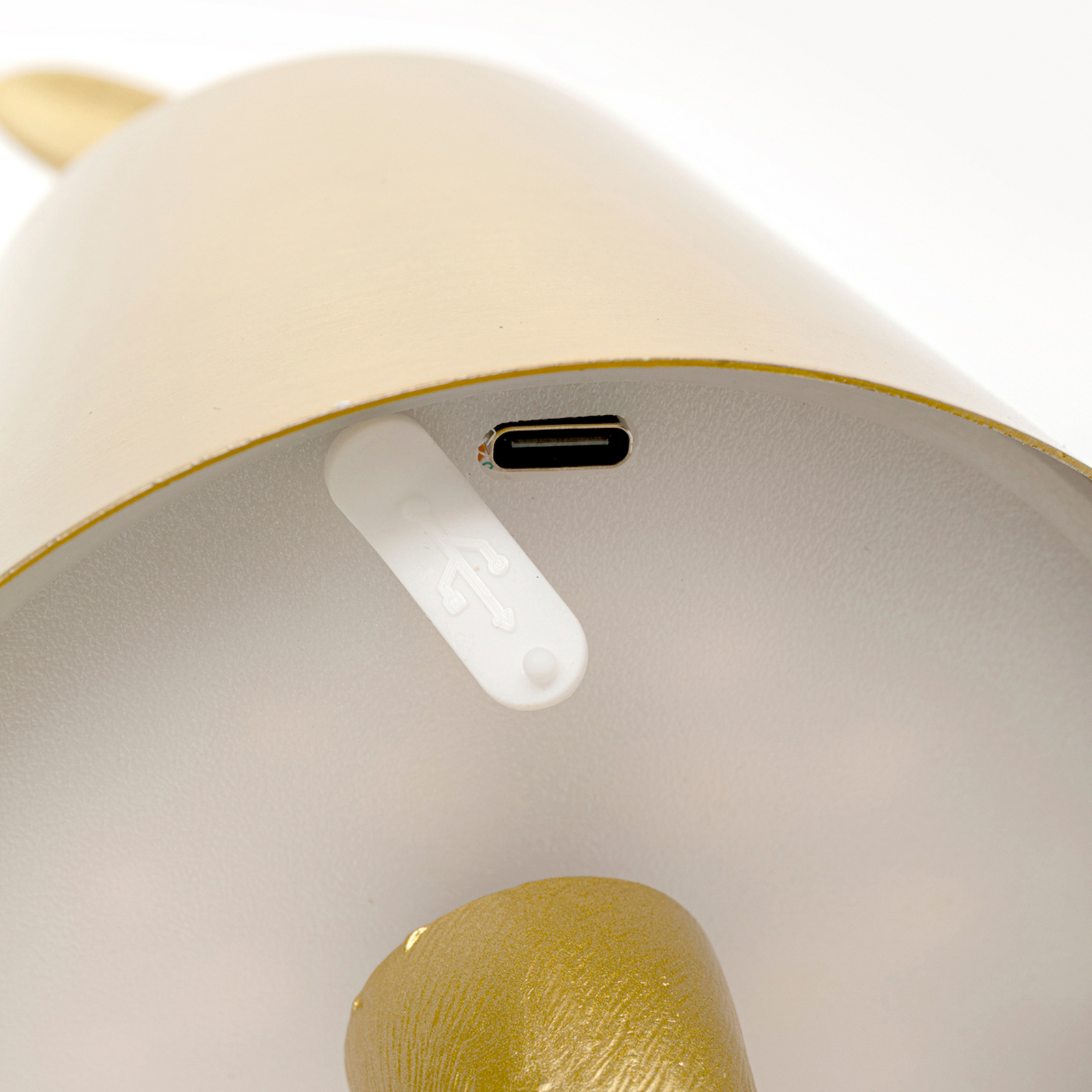 Kare LED-batteridrevet bordlampe Animal Rabbit, gull, IP44, 29 cm