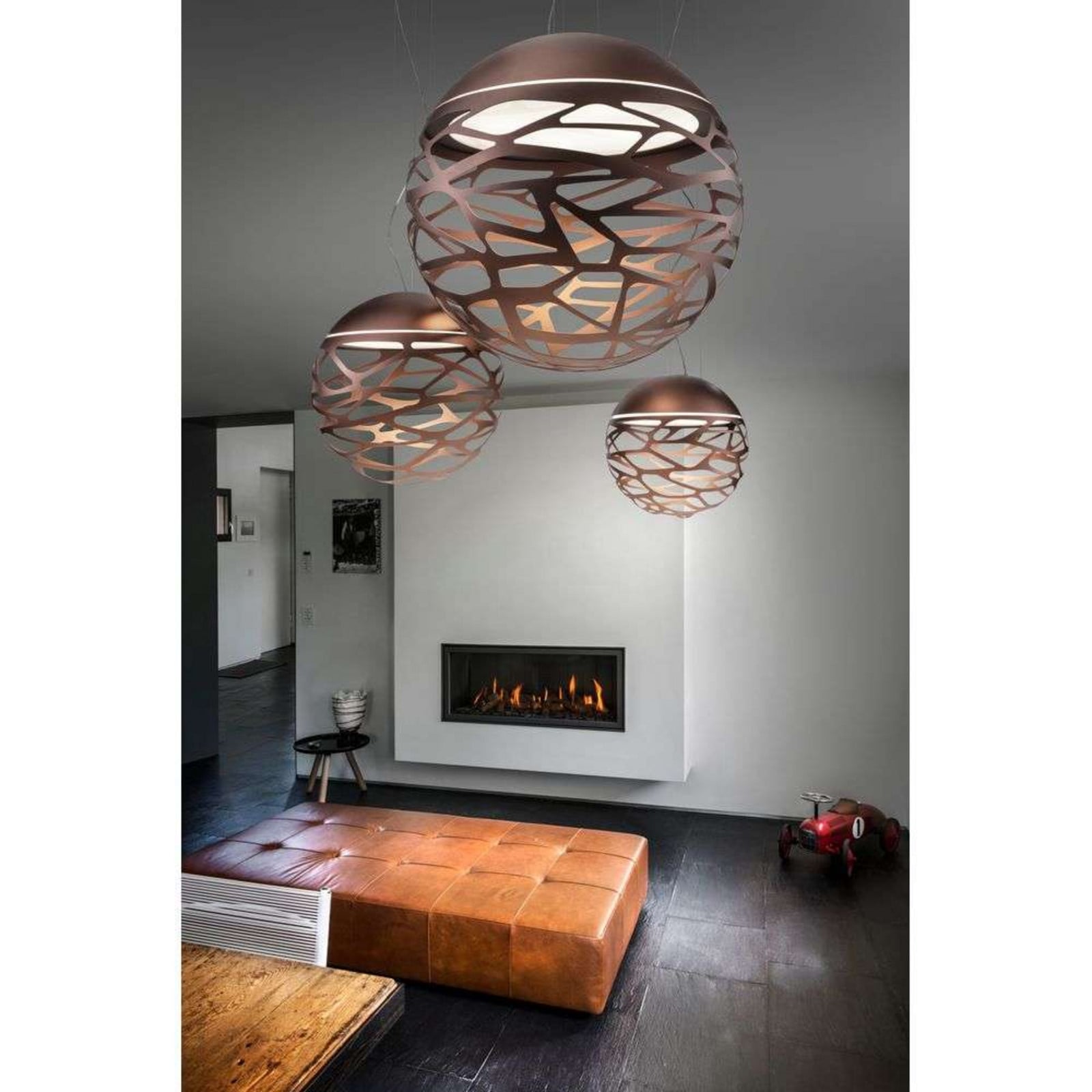 Kelly SO3 Medium Sphere Pendel Kobber/Bronze Lodes - Spisestue - Metal