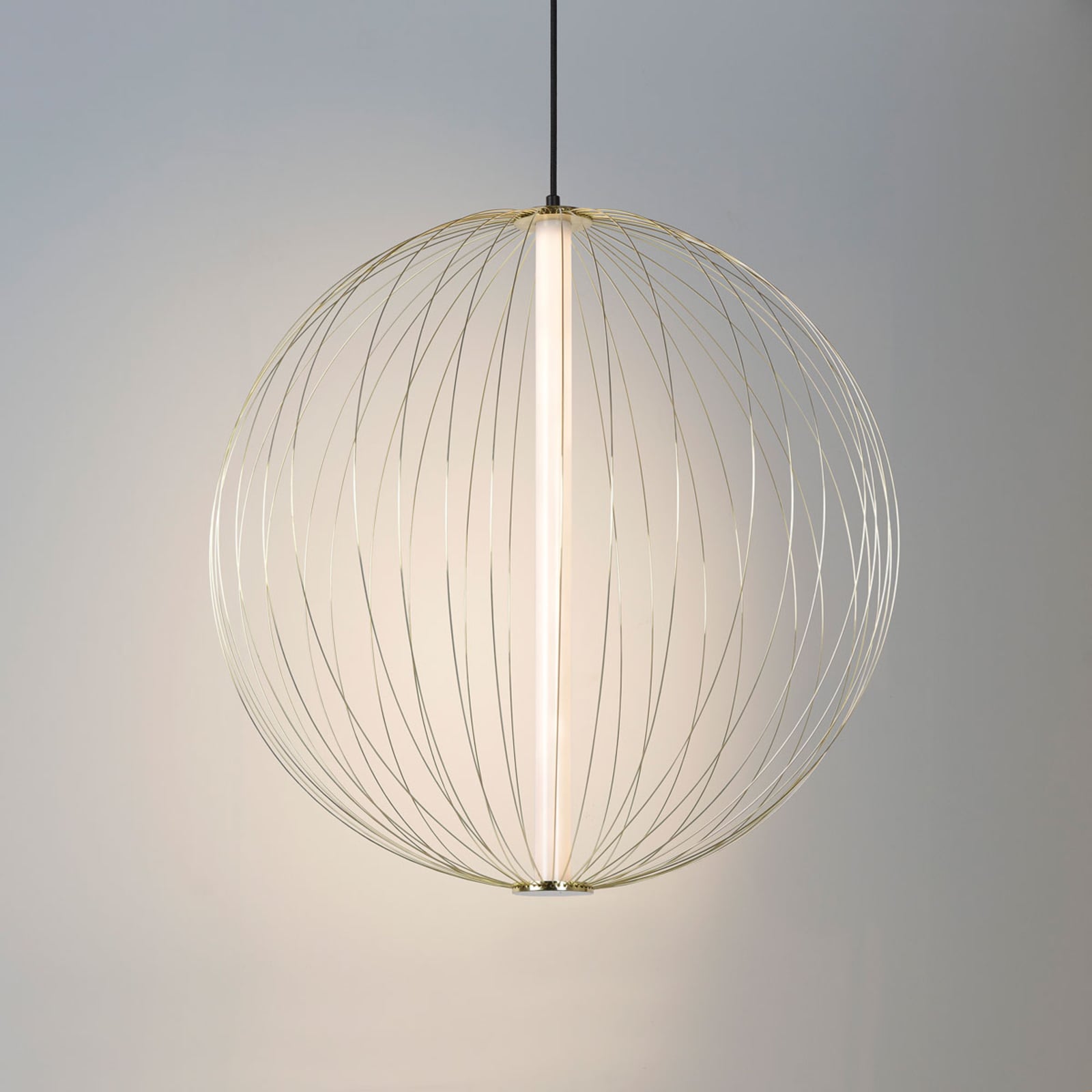 Lucide Carbony LED hanging light, dimmable, brass, for Living / Dining Room, carbon, 10 W, energy efficiency: A++