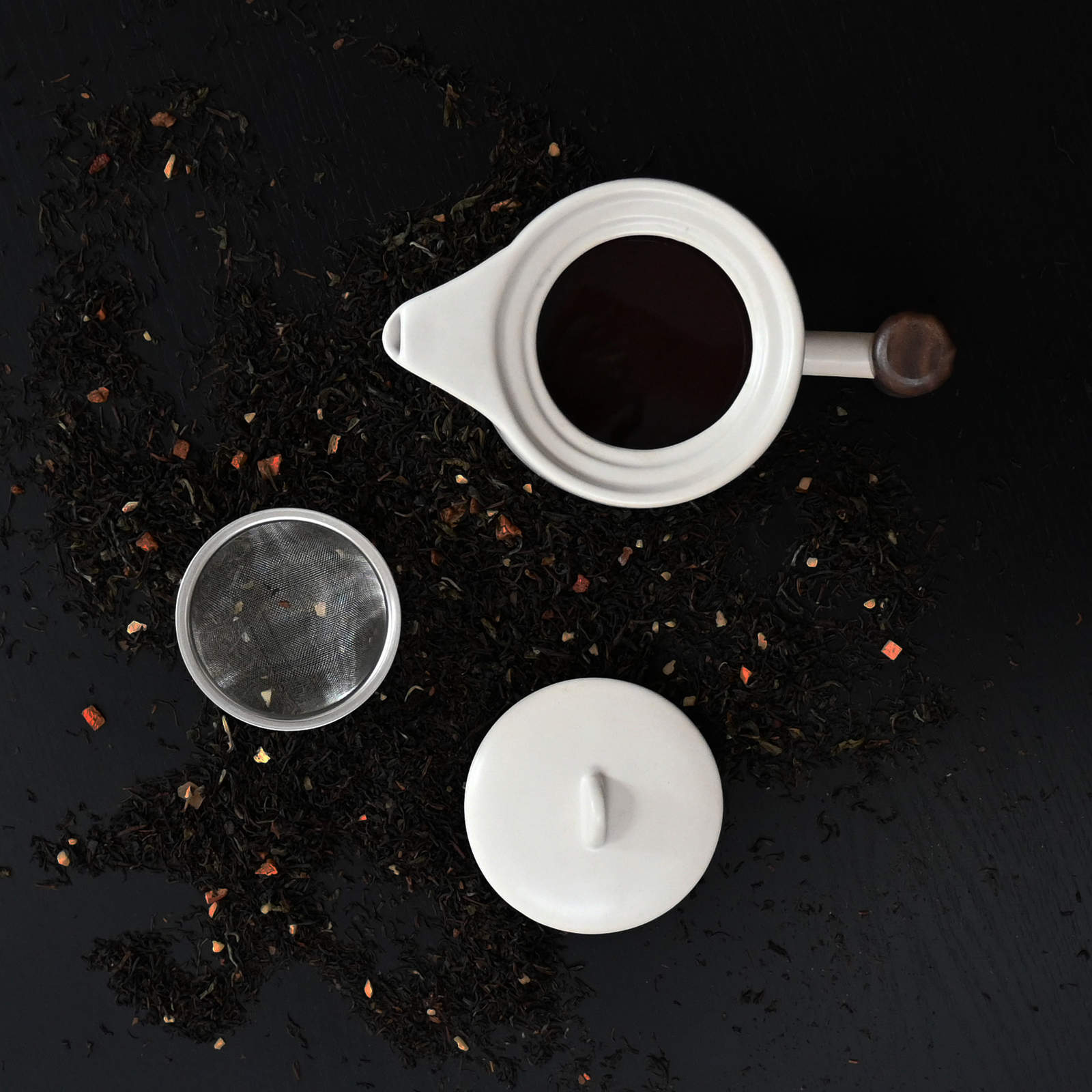 Dzbanek do herbaty Native, wysokość 11 cm, kamień/drewno, biały – 101 Copenhagen