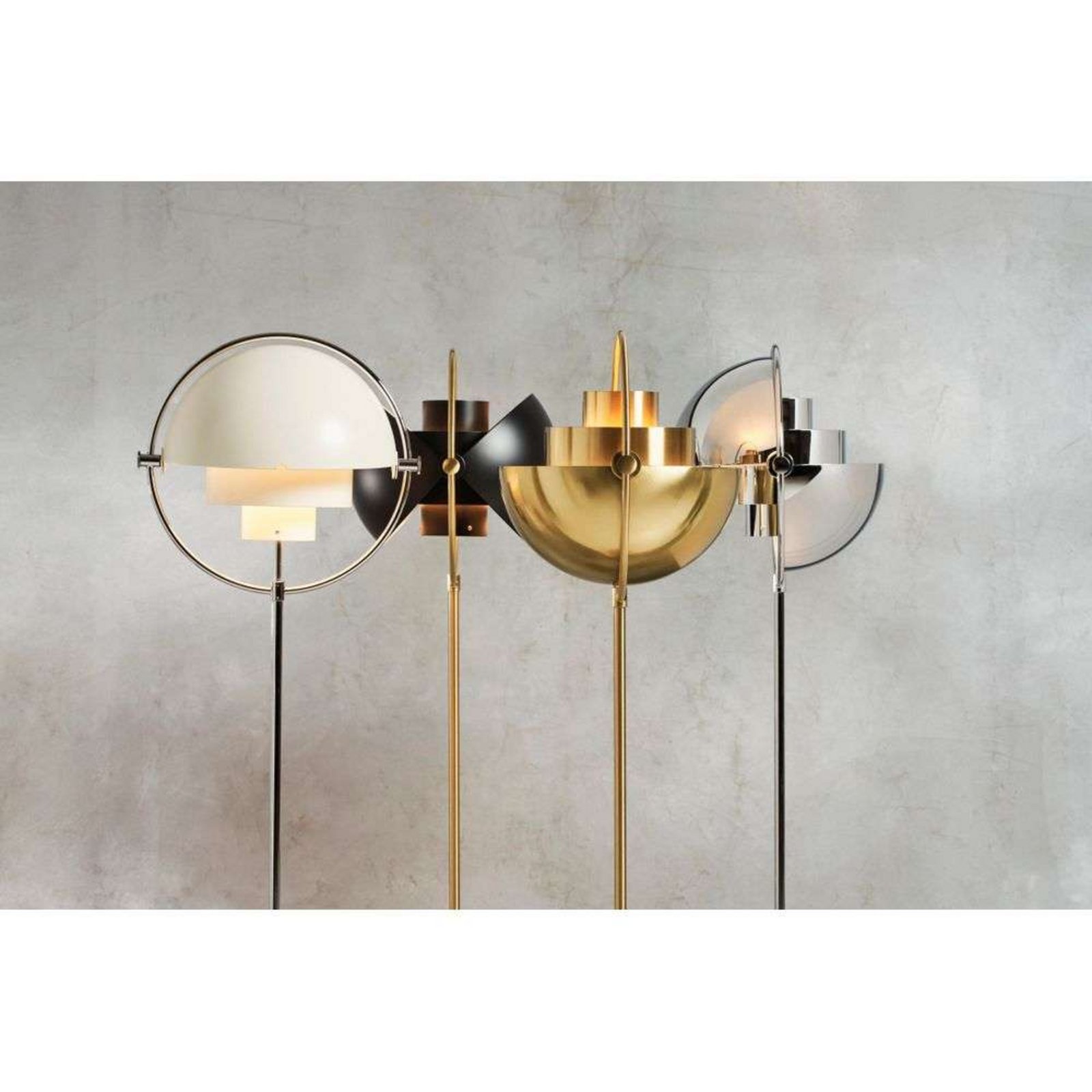 Multi-Lite Lampadar Chrome/Black - GUBI