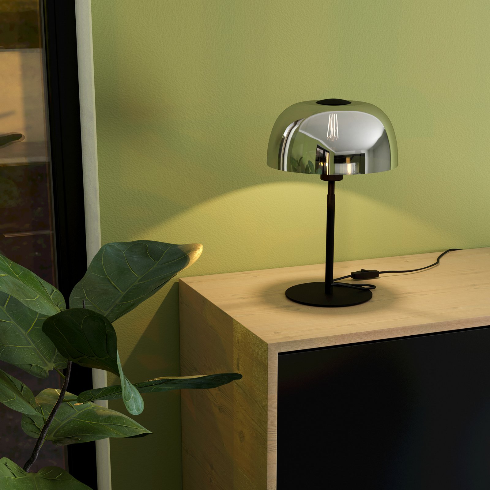 Lampa stołowa Solo 2, czarna przezroczysta/czarna