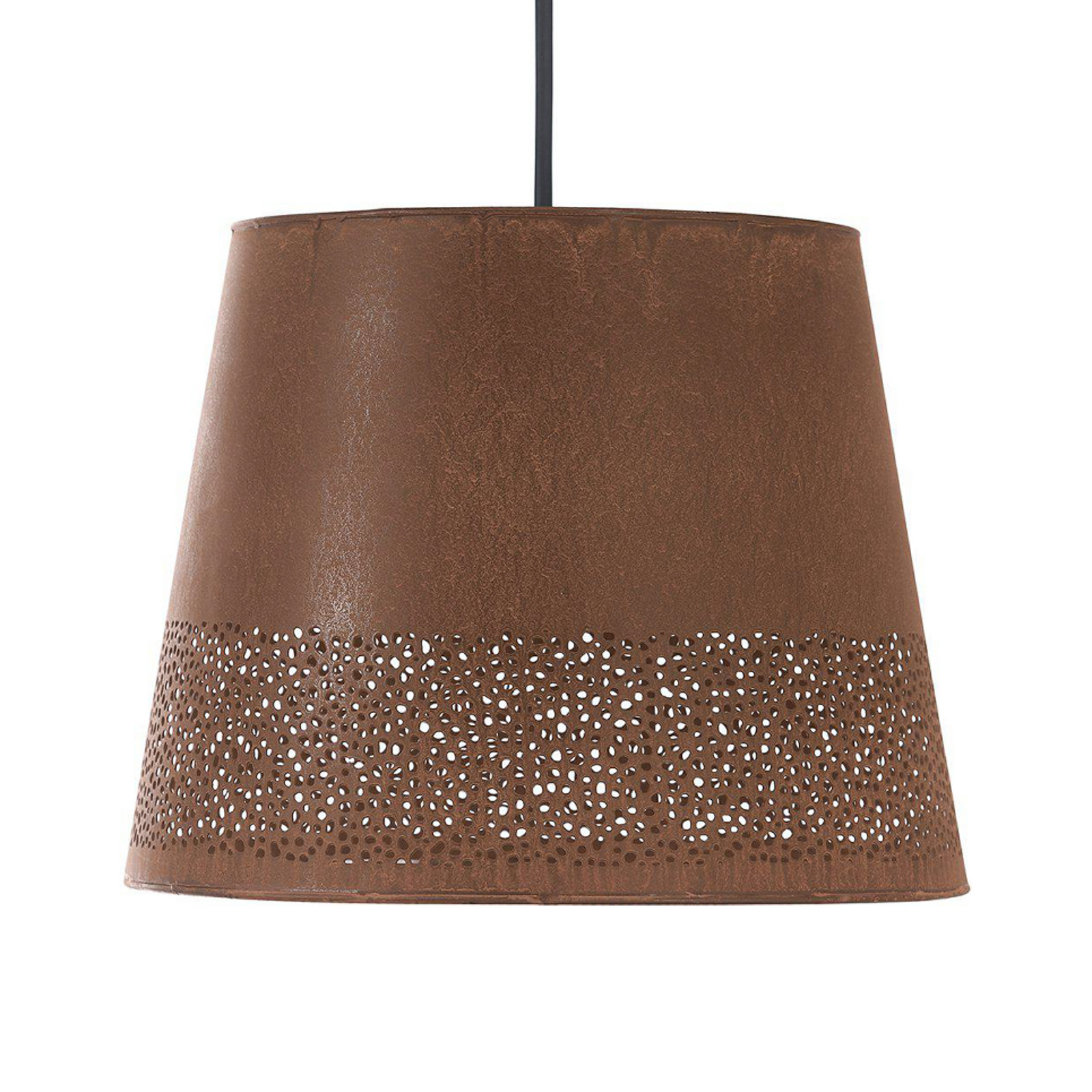 PR Home závesné svietidlo Corta, farba hrdza, zástrčka, Ø 38 cm, E27 PR Home závesné svietidlo Corta, farba hrdza, zástrčka, Ø 38 cm, E27