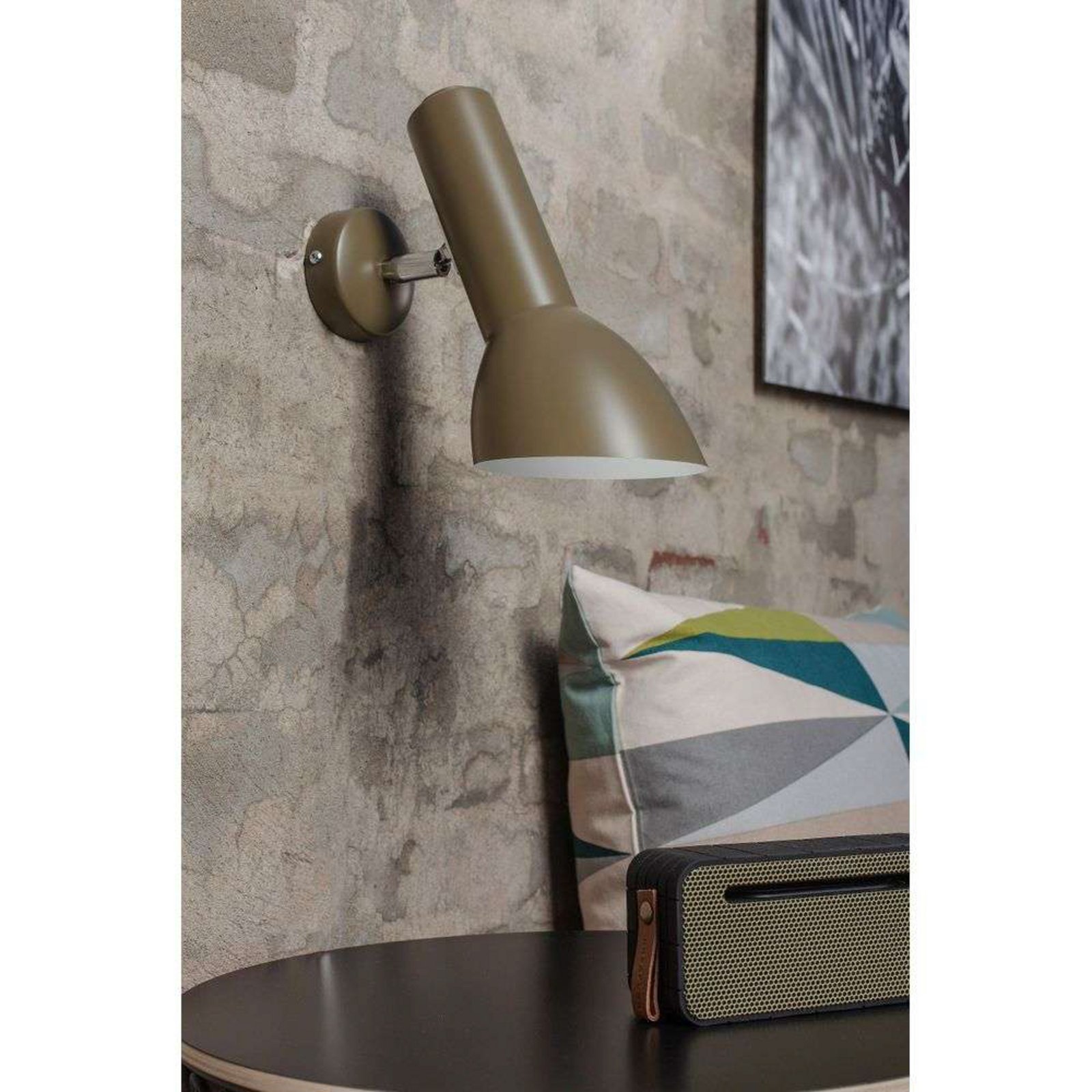 Oblique Candeeiro de Parede HW Chrome/Olive Green - CPH Lighting